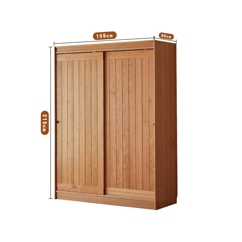 

Nordic, cherry wood, wardrobe, modern, simple, home, small apartment