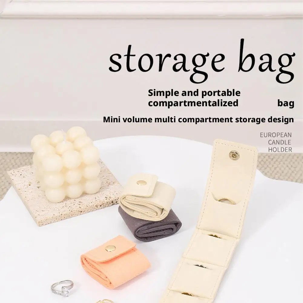 4-komorowa torba do przechowywania biżuterii, przenośna mini torebka na biżuterię, organizer na kolczyki i naszyjniki, podróżne etui do przechowywania biżuterii