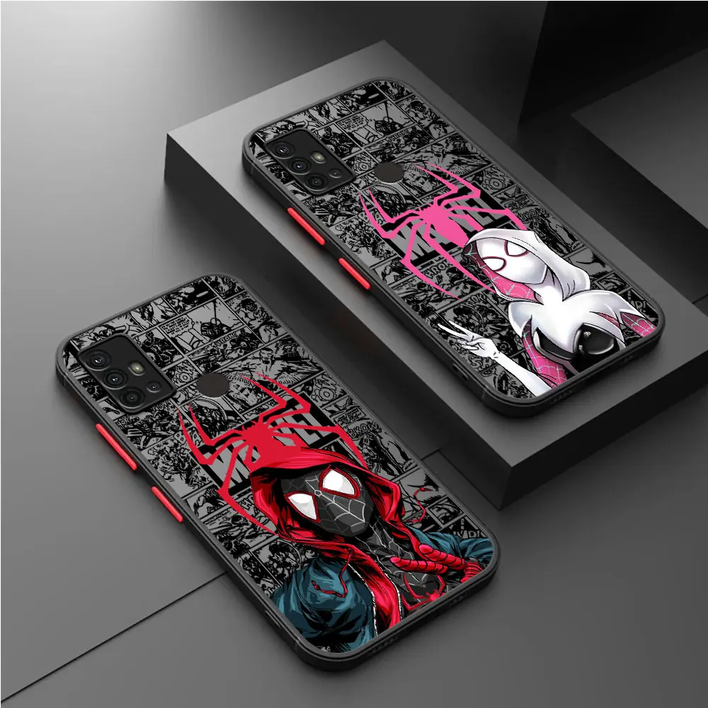 Soft Cover Phone Case for Samsung Galaxy A70s A51 A52 5G A50 A50s A30 A71 A12 A21s A70 A31 A32 Marvel Cute Spider Men