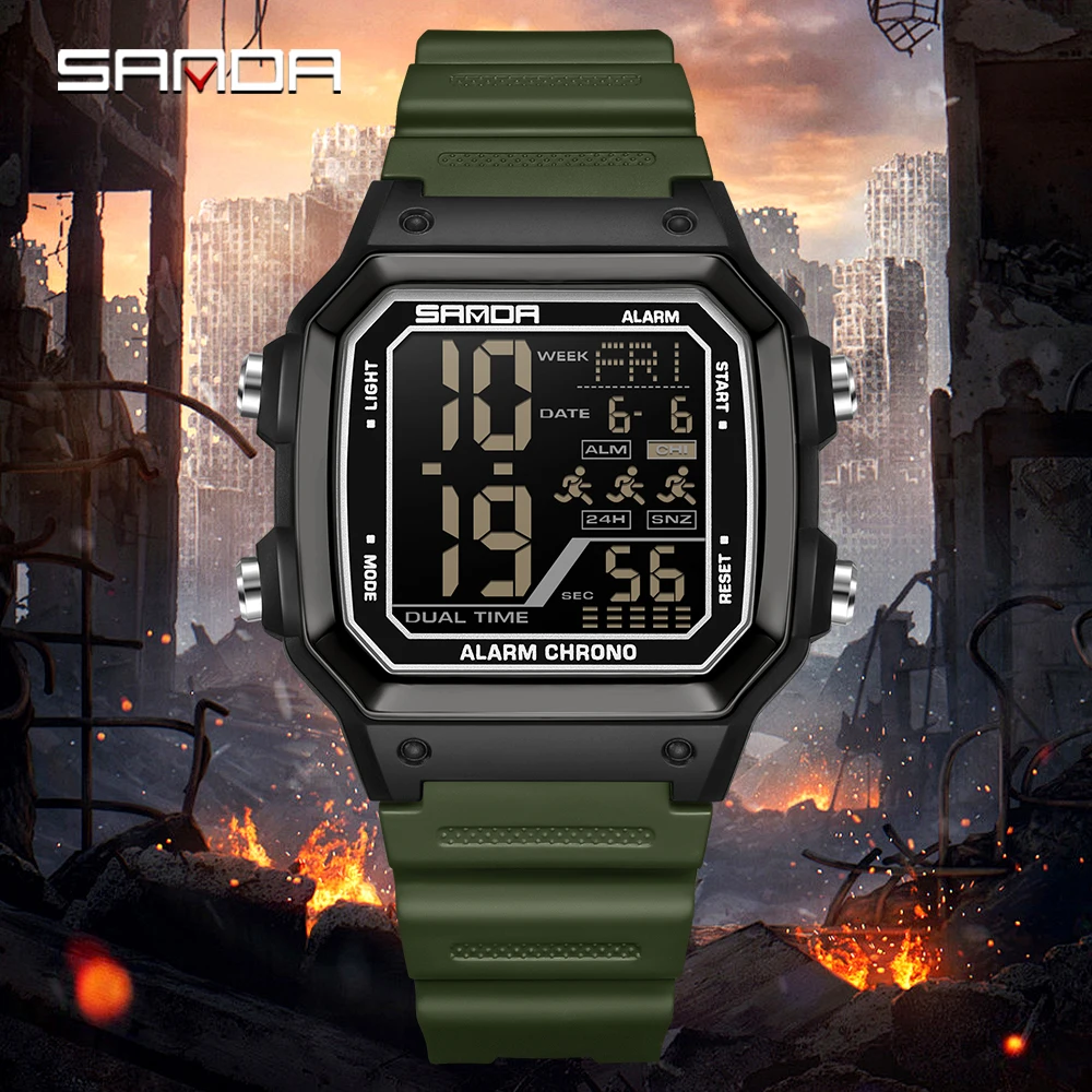 Electronics Gadgets For Men - Montres électroniques de mode SANDA 6380