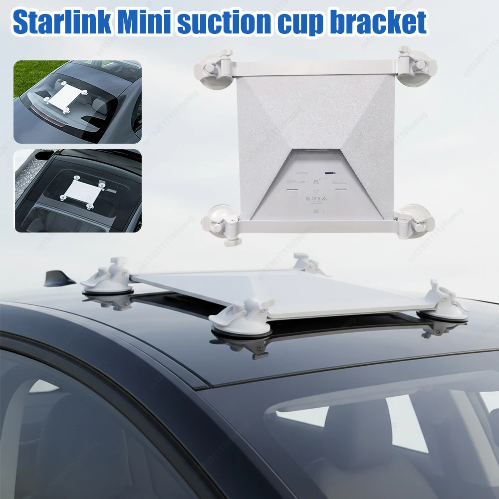 

For Starlink Mini Sunroof Suction Cup Car Mount with Four Suction Cup Base Satellite Car Holder Flexible Adjustment Mounting Kit