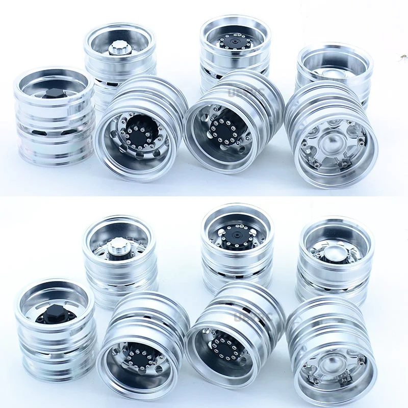 

2pcs RC Truck Metal Upgrade Hub Wheels Rim for 1/14 Tamiya SCANIA 770S R620 VOLVO FH16XL Actros MAN TGX LESU Car Accessories