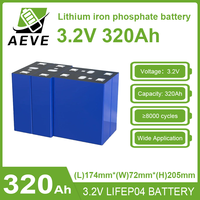 Lifepo4 Battery 320AH 3.2V Brand New 8000 Cycles Rechargeable Batteries DIY 12V 24V 48V RV EV Boat Golf Cart Yacht Van Cell Pack