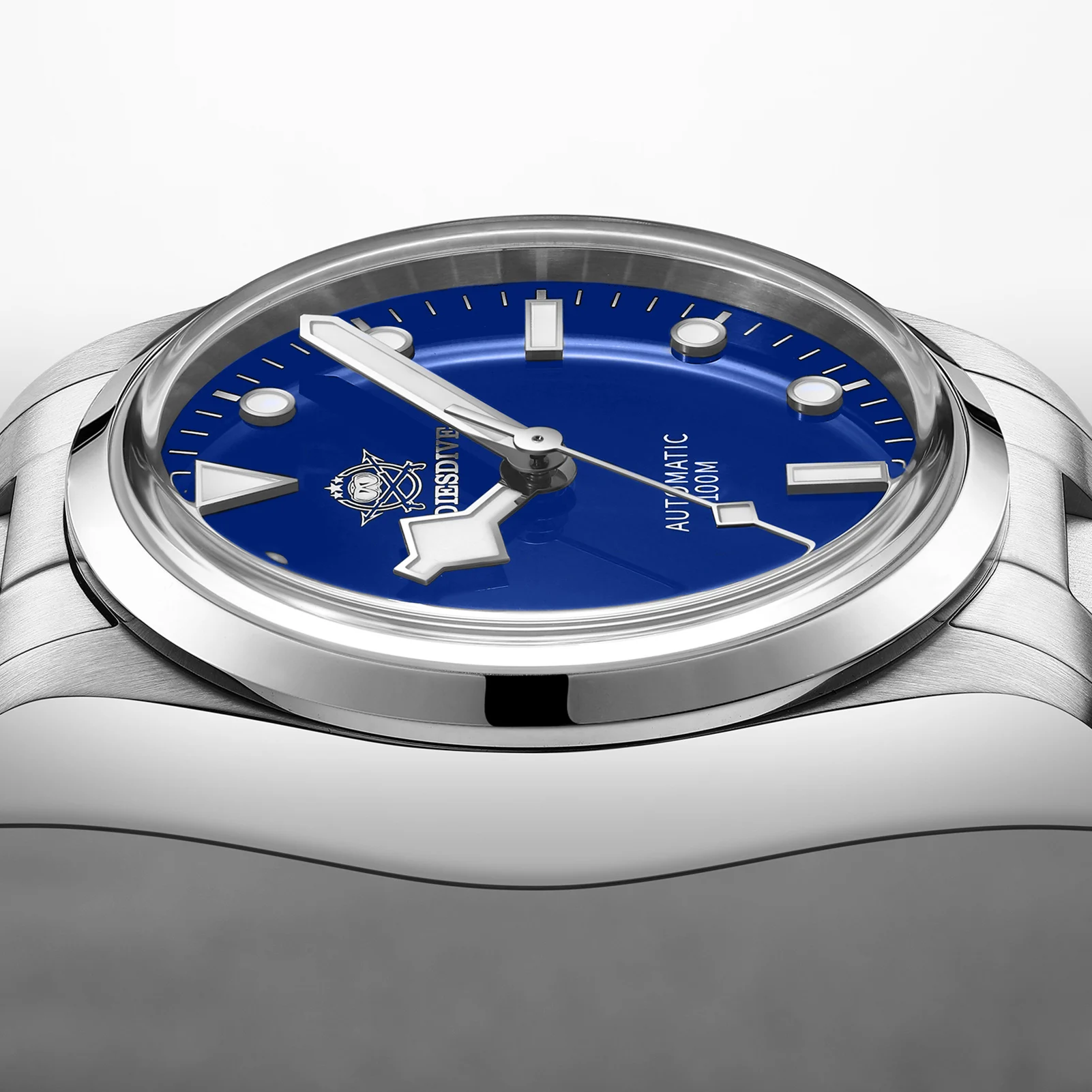 

ADDIESDIVE AD2113 Classic Men Wristwatch Stainless Steel Automatic Mechanical Watch Men's 100m Waterproof Luminous Fashion Clock