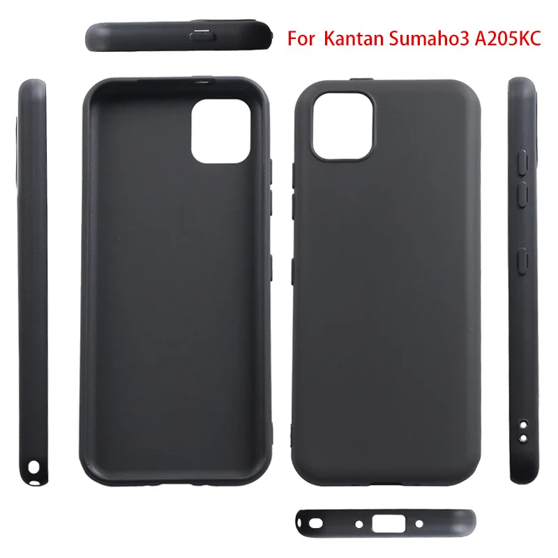 Transparent Phone Case For Kyocera Kantan Sumaho3 Bumper Shell Soft Blakc TPU Cover For Kyocera Kantan Sumaho3 A205KC Funda Etui