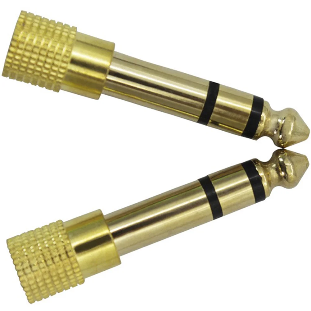 

2pcs 3.5mm to 6.5mm Headphone Jack Adapter Metal Converter for Mobile Audio Stereo Speaker Sound Equipment Male Female Plug AUX
