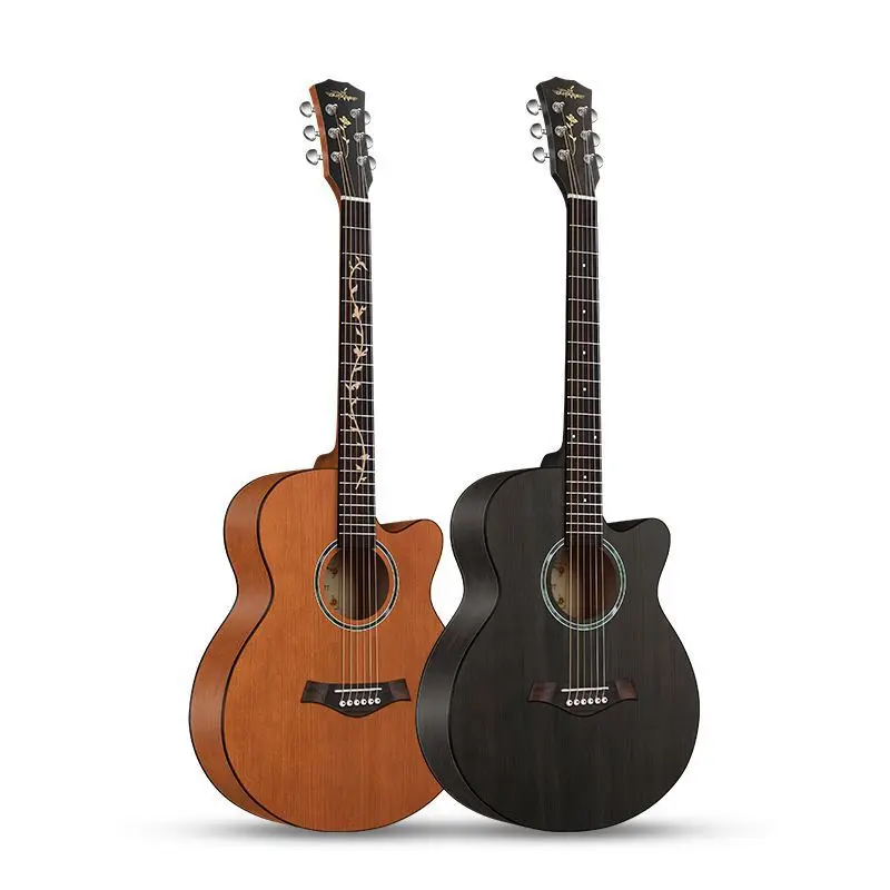 

Veneer folk guitar 40 41 inch guitar, beginner, boy and girl, beginner, add electric box musical instrument