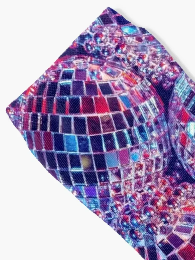 Shiny small disco balls sparkling beautiful purple light Socks ankle loose short kids Socks For Man Women's