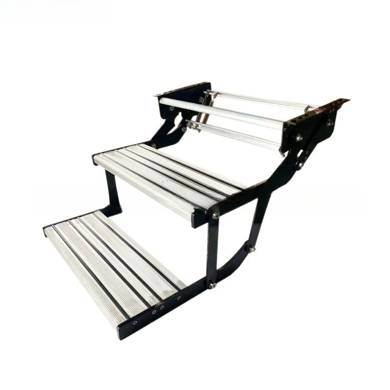 RV middle door manual pedal down-rotation foot pedal modification accessories mechanical, pedal middle door step secondary step