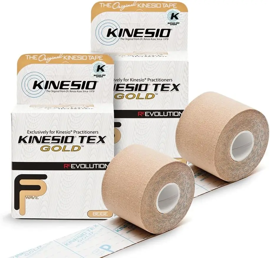 

Эластичная терапевтическая спортивная лента, 2 дюйма 16,4 фута, бежевый Tex Gold FP - 2 штуки в упаковке для спортивной поддержки