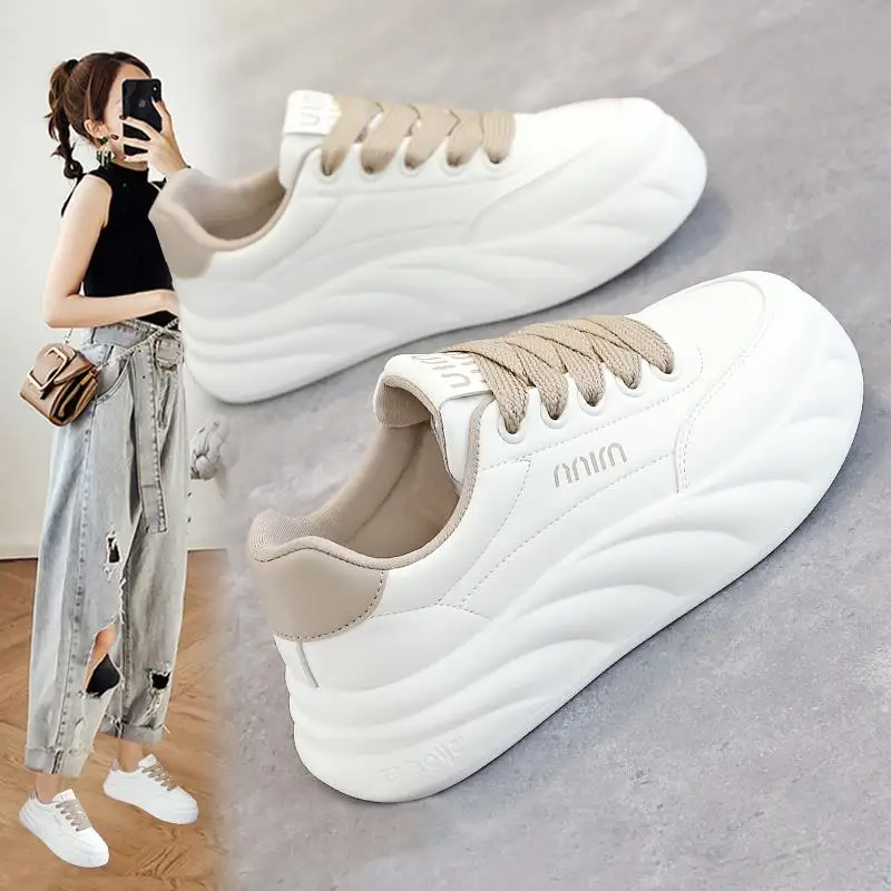 

Женские модные кроссовки Осень 2025: Новинка, мягкая подошва, нескользящие, легкие, на толстой подошве, спортивные, на плоской подошве, с перекрестной пряжкой