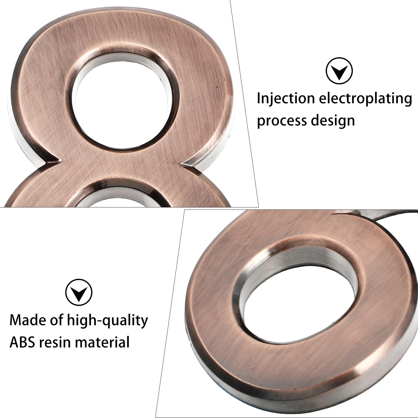 10 قطعة 0-9 رقم باب المنزل ملصق مائي ذاتي اللصق مقاوم للماء ثلاثية الأبعاد رقم صندوق البريد ملصق للاستخدام الداخلي في الهواء الطلق عنوان التسمية ديكور