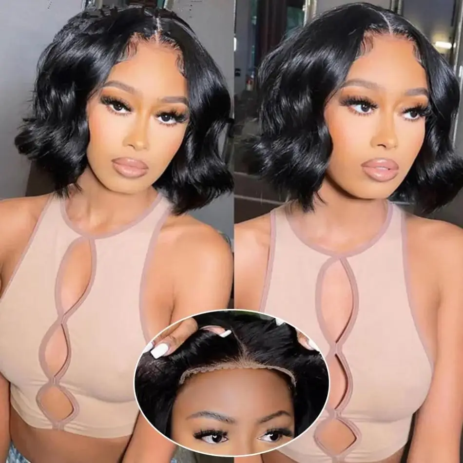 

Body Wave Wigs Glueless Human Hair Wig Ready To Wear 5x5 Lace Frontal Wig Short Bob 4x4 Pre Plucked Closure Wig Lace Front Wigs
