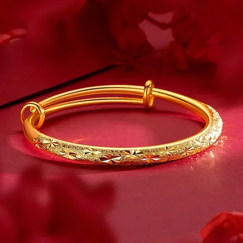 Eldorado Gold  9999 real gold 24K yellow gold Gestars Push-Pull Solid Bracelet