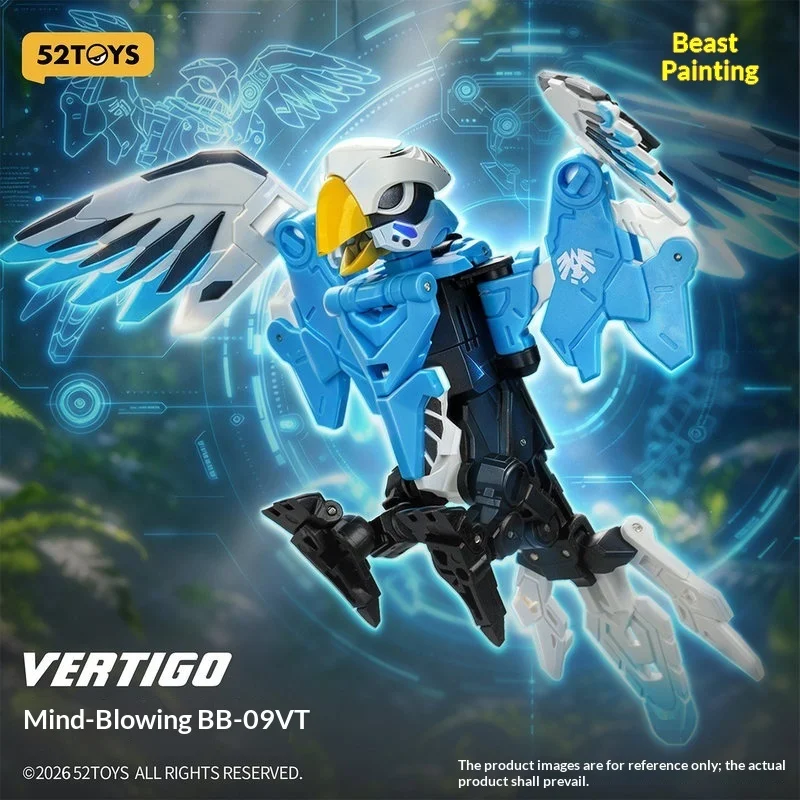 52TOYS Beastbox Vertigo Parrot Deformation Toy Model Mecha Action Figure Collectible Desktop Decoration Gift