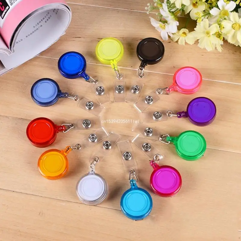 

Mini Round Retractable Badge Holder Fit for ID Badges Reels Keys Whistles Dropship