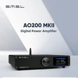 SMSL AO200 MKII Bluetooth HIFI USB Digital Power Amplifier XLR/RCA/USB Balanced Input MA5332MS Chip AMP with Remote Control