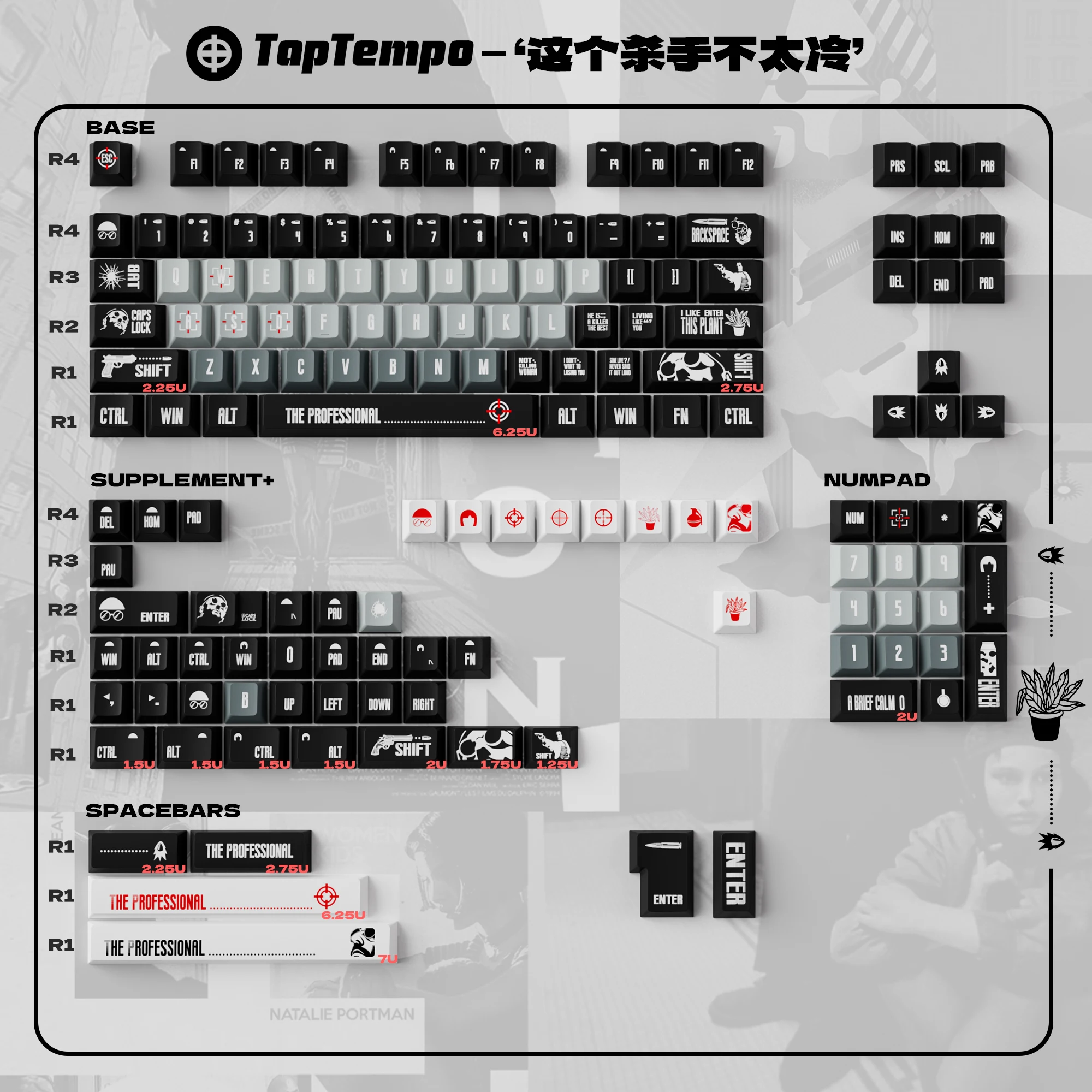 This killer is not too cold theme Keycap Set 181key PBT Double Shot keycaps Cherry Profile  KeyCap for Mechanical Keyboard