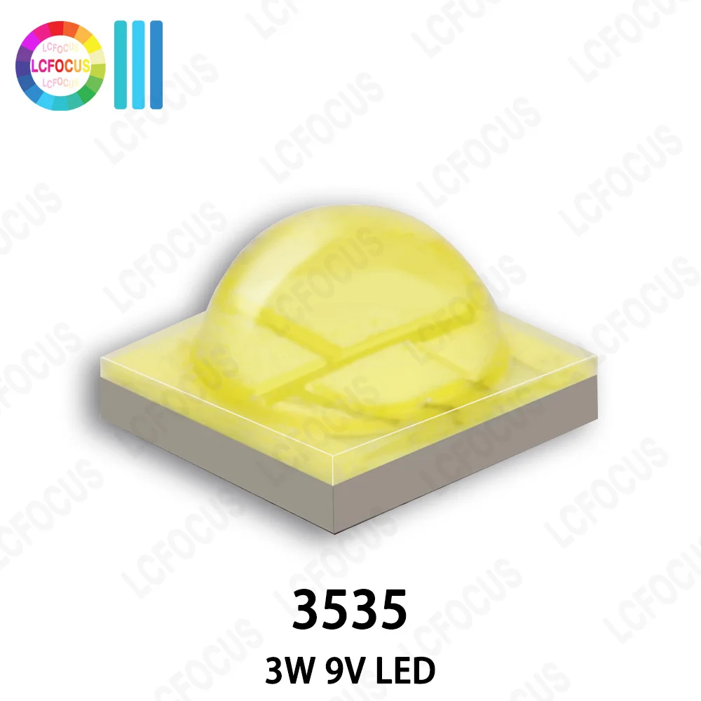 

High Quality 3W 9V LED Chip Warm Nature White 3000K 4000K 6000K COB SMD 3 W Watt 35mil For Replace 3535 XPE Light Beads