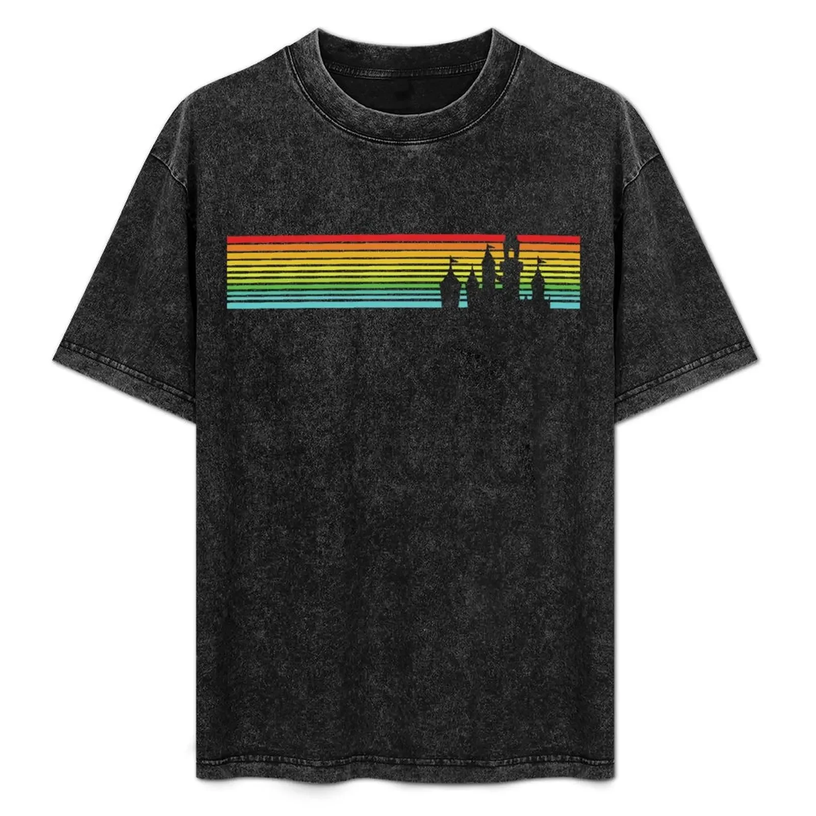 

Retro Castle Stripes T-Shirt graphics quick drying funny gifts mens clothing