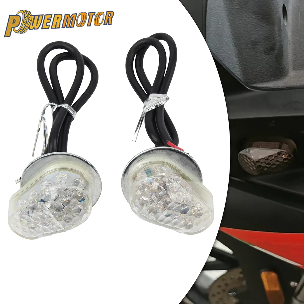 

Motorcycle LED Turn Signals Accessories Indicator Flashing Photoflash Lights Bulb 12V for Yamaha YZF R1 R6 R6S R3 FZ1 FZ 6 8
