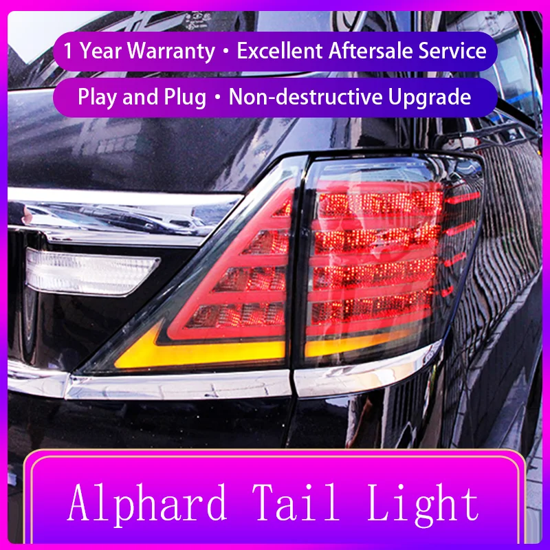 Taillight For Toyota Vellfire Alphard 20 Series Assembly 2007-2014 Full LED Turn Signal Tail Lamp Reverse Tool Accessories