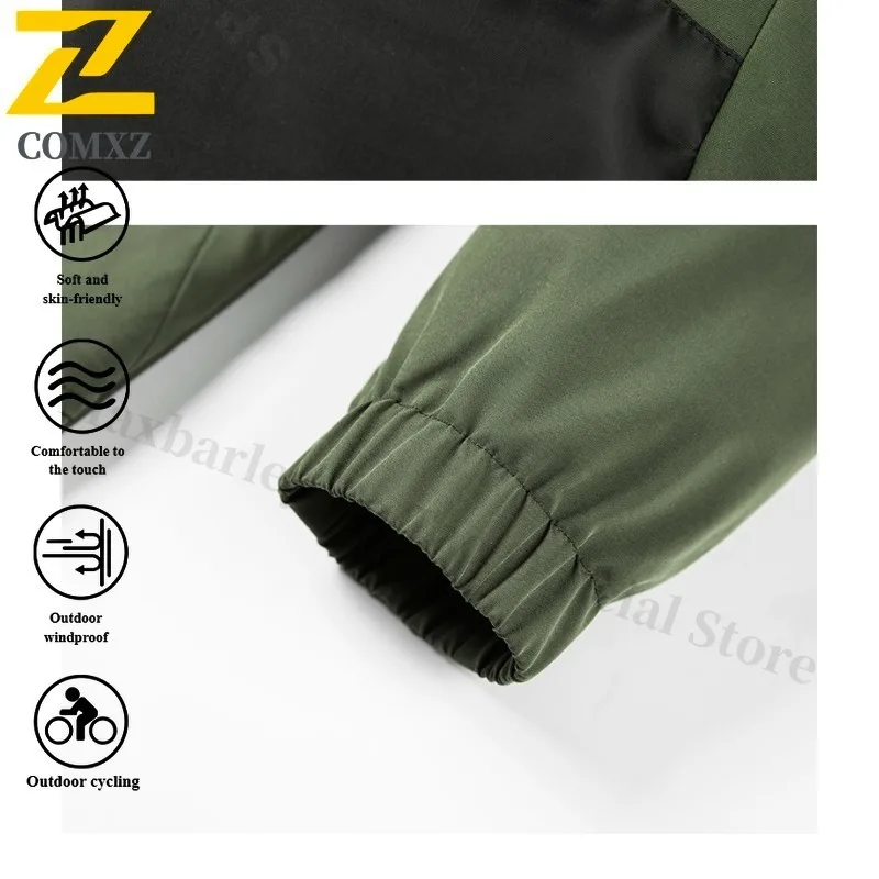 EiAO سترة واقية للرجال ملابس العمل يندبروف مقاوم للماء الوقوف طوق معطف في الهواء الطلق للمشي التخييم الصيد عادية فضفاض صالح 2025 #5