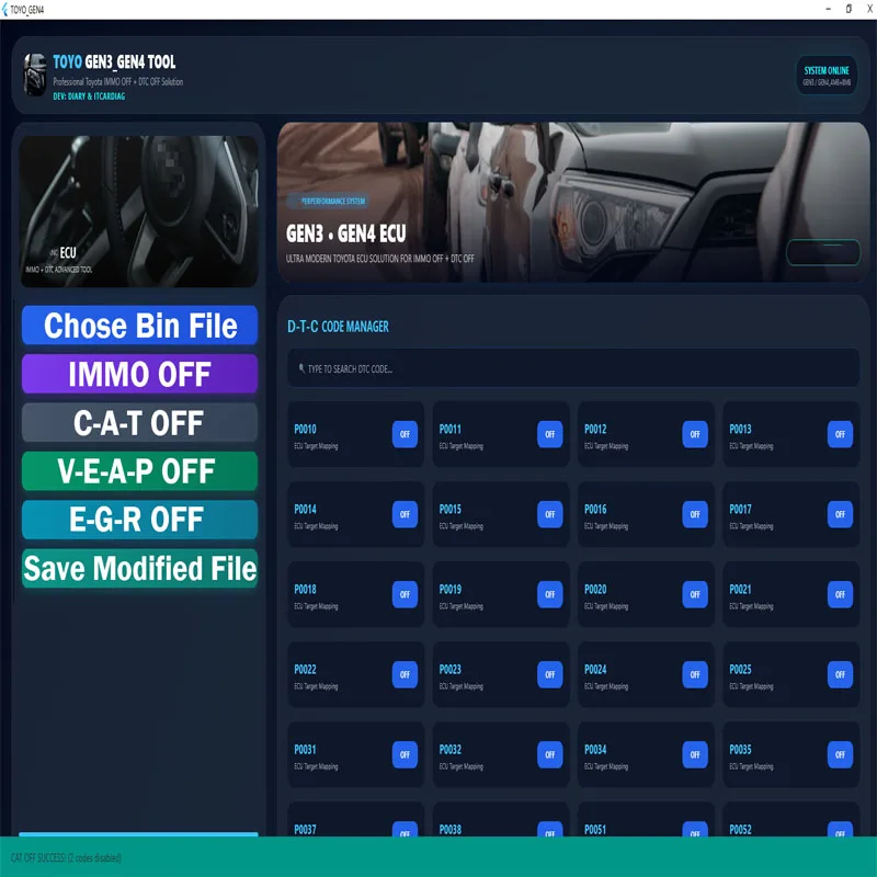 Für Toyota ITCARDAIG TOYO GEN3 GEN4 NEUES TOOL Software für Lexus Advanced ECUs für Komplexe Wegfahrsperren-Systeme Fehlercode P-Codes – Detail 5