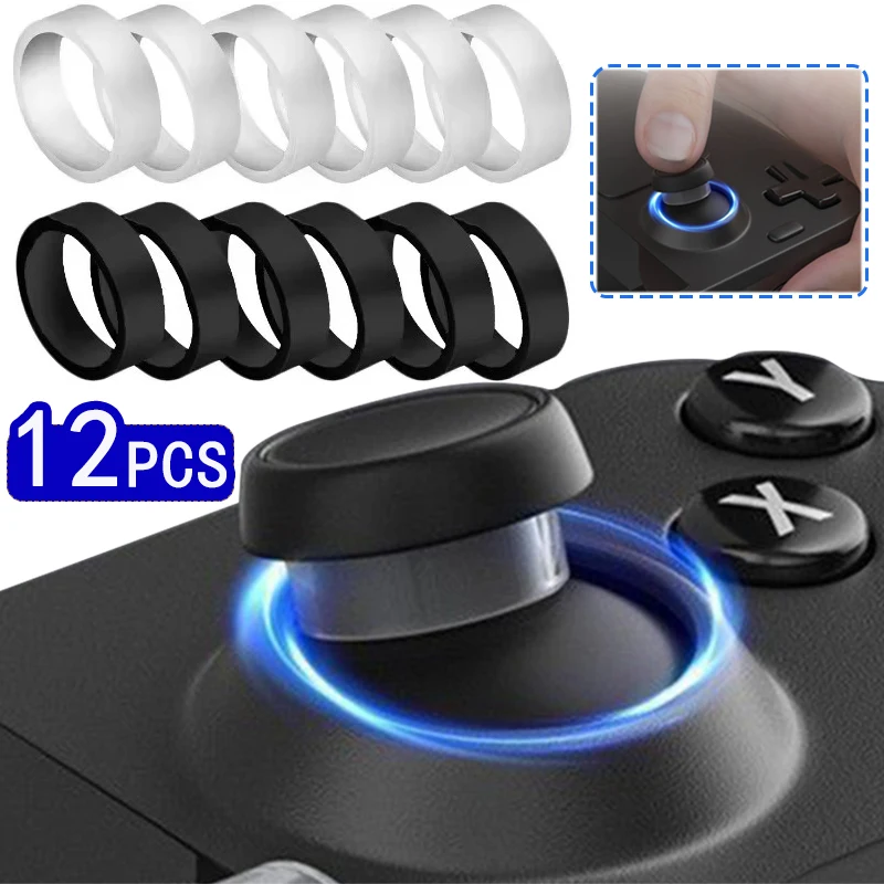 12-1PCS Rubber Joystick Cover For Steam Deck Protectors Invisible Elastic Rubber Anti-Wear Protector Ring Game Controller Cover