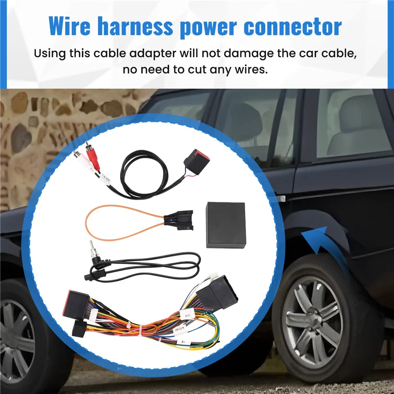 

A66P-Android Car Radio Cable Canbus Adapter For Land Rover Discovery 3 Range Rover Wiring Harness Power Connector Socke