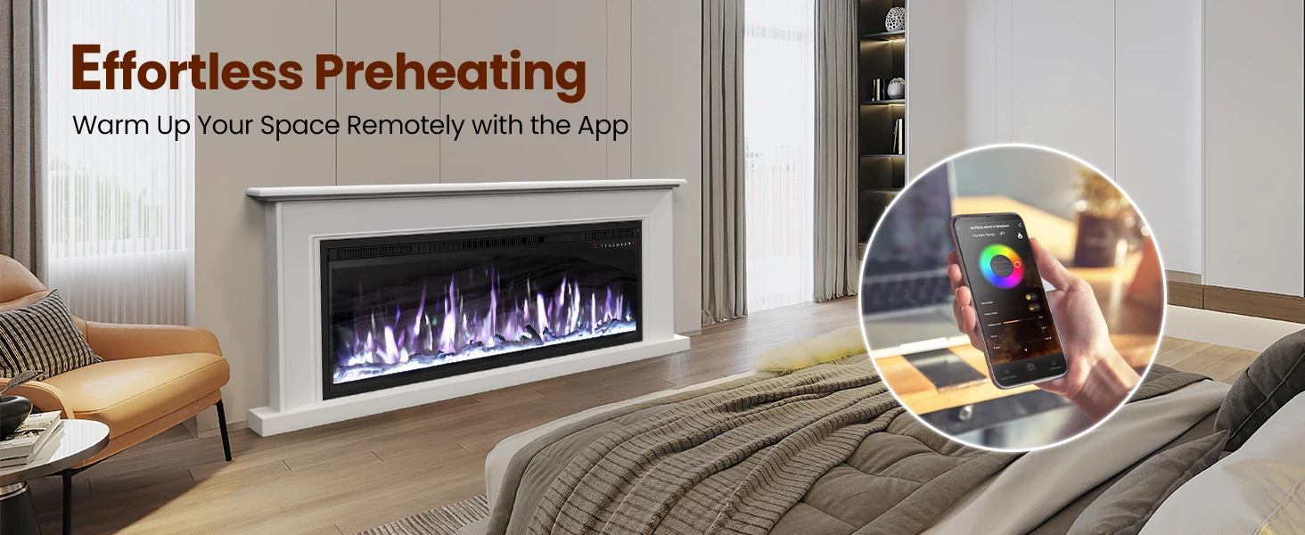 ALPACA Smart WiFi-Enabled Electric Fireplace