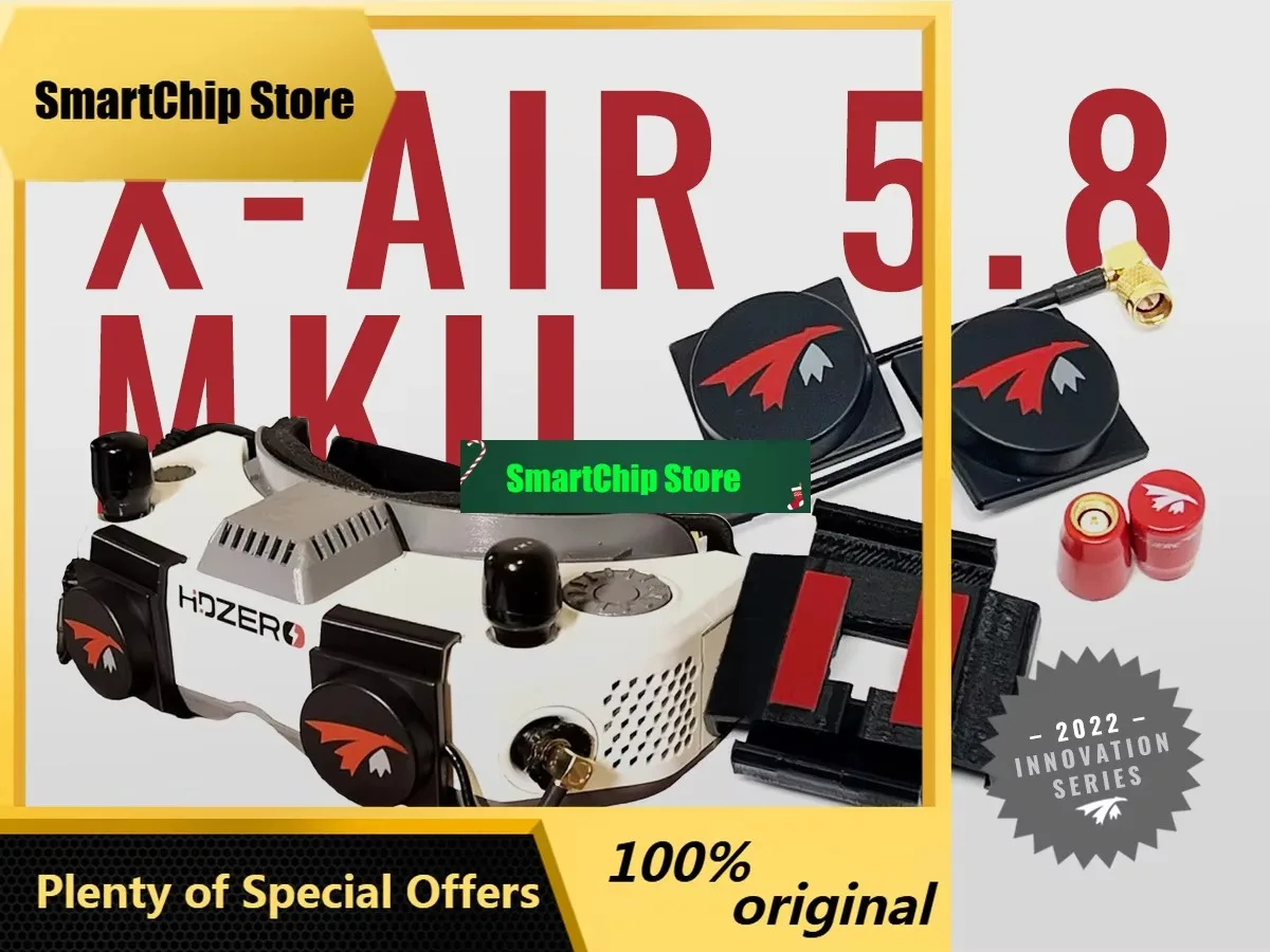 SmCpIn Stock TRC X-AIR 5.8 MK II PAIR FOR HDZERO GOGGLES LHCP RHCP Long Range Racing Connector Adapter For FPV Quadcopter