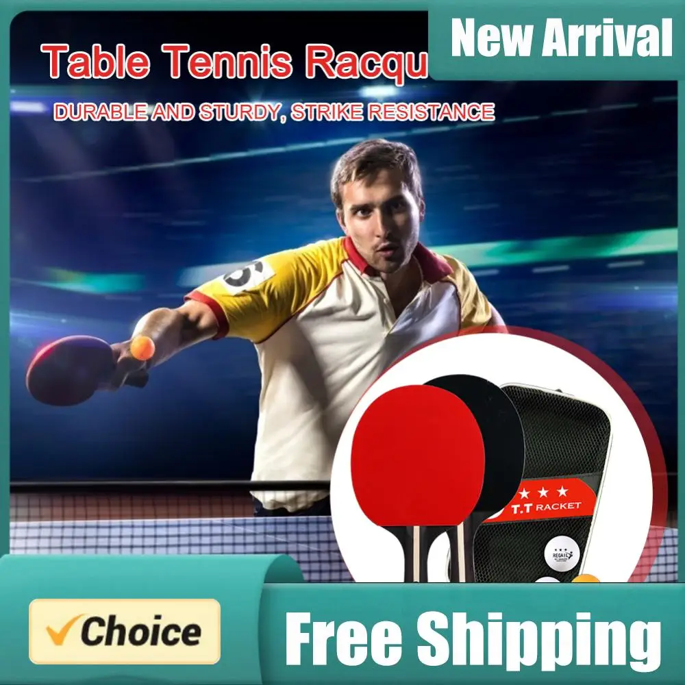 

Ping Pong Racket 2 Rackets & 3 Balls Table Tennis Paddles Professional 2 Player Ping Pong Set with Bag for Advanced Training