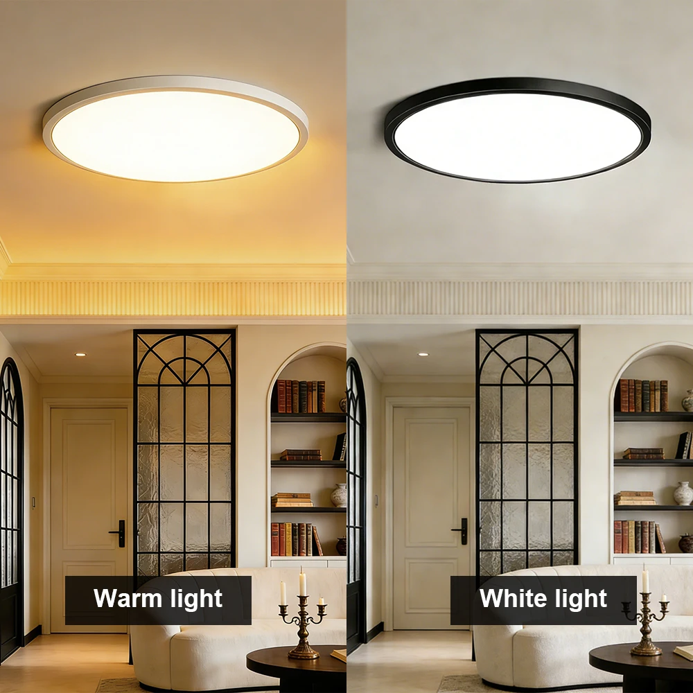 Modern LED Ceiling Lamps 220V Ultrathin Circle Panel Light Fixtures for Bedroom Kitchen Living Room Bathroom Balcony Home Decor