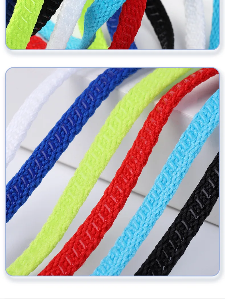 1 Paar rutschfeste Silikon-Seil-Schnürsenkel, rutschfeste, flache, doppelseitige Schnürsenkel für Turnschuhe, Tennis- und Fußballschuhe, Zubehör – Detail 9