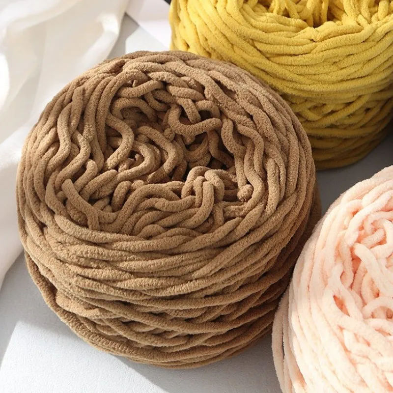 180g Thick Chunky Chenille Ice Yarn Solid Gradient Plush Thread for Blanket Scarf Hat Doll DIY Crochet Knitting Craft Supplies view 5
