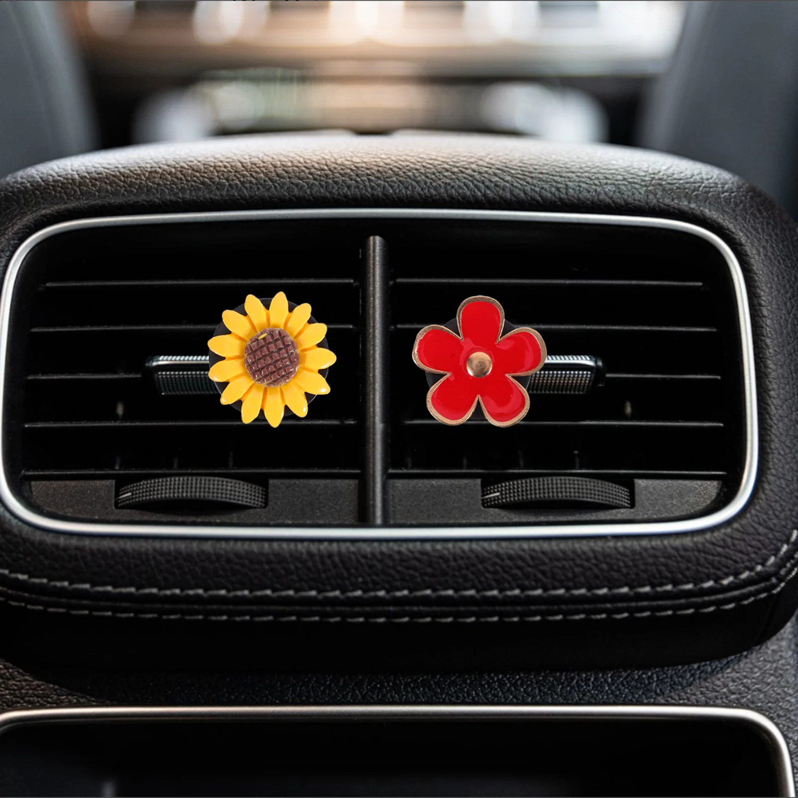 

6pcs Flower Air Clips Interior Decoration Universal Secure Grip Vent Clip For Car Air Outlet Accessories Dashboard Holders Car