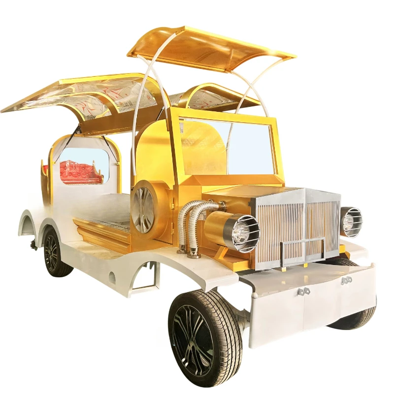 Funeral supplies Metal carriages are used to decorate commemorative pet urns