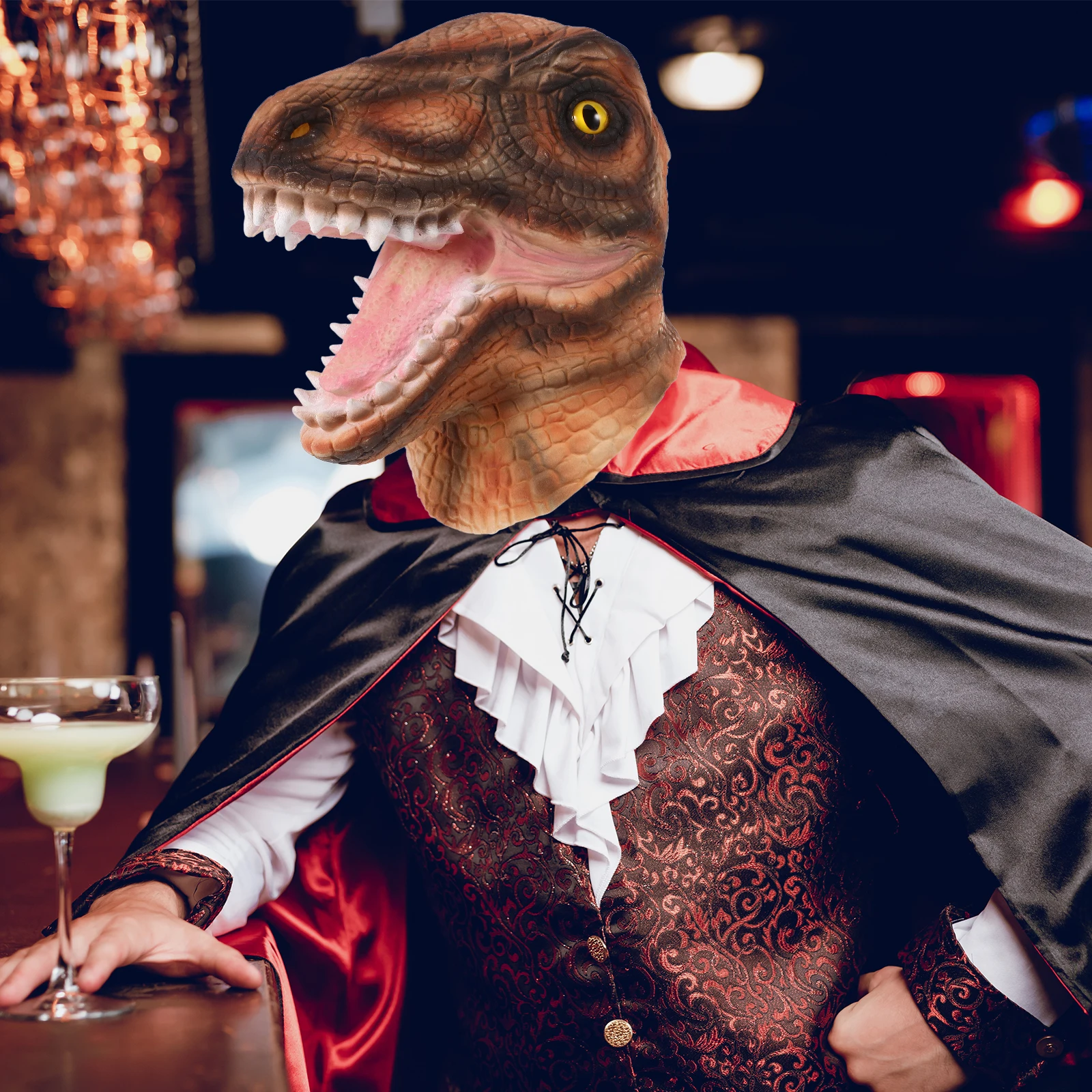 

Dinosaur Costume mask Scary Attractive Halloween Masquerade Party Carnival Festive Atmosphere Lightweight