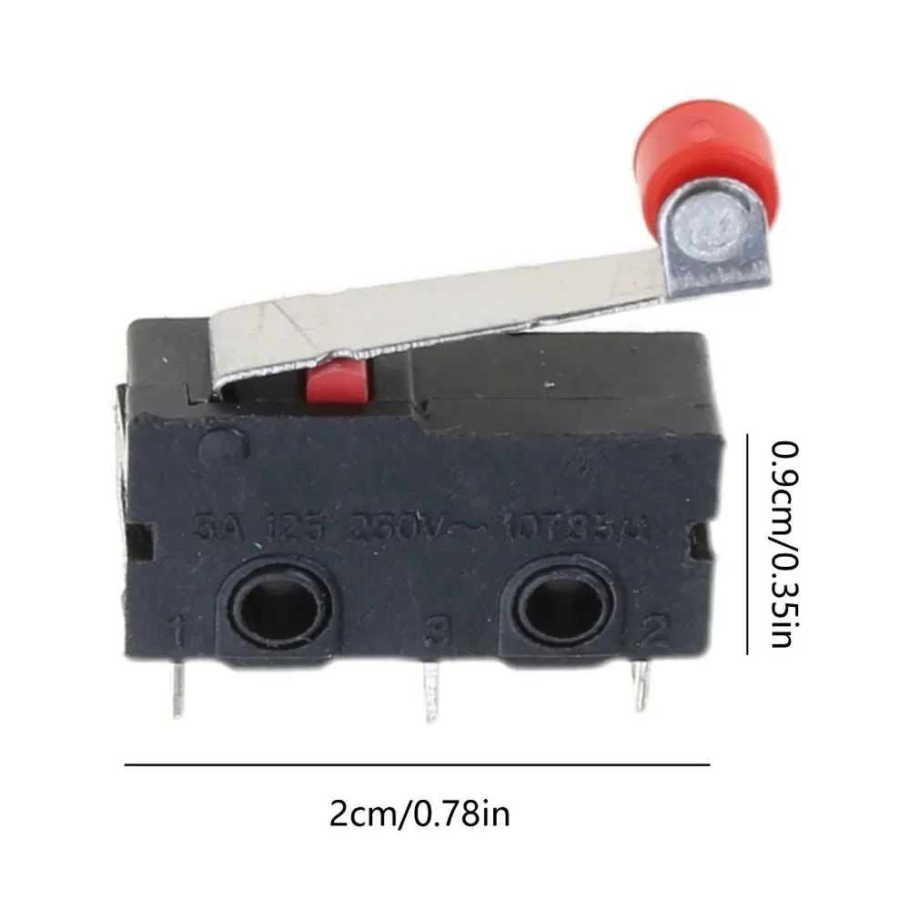 10Pcs Micro KW12-3 Normally Open Roller Lever Limit Switch New Condition for Electronics