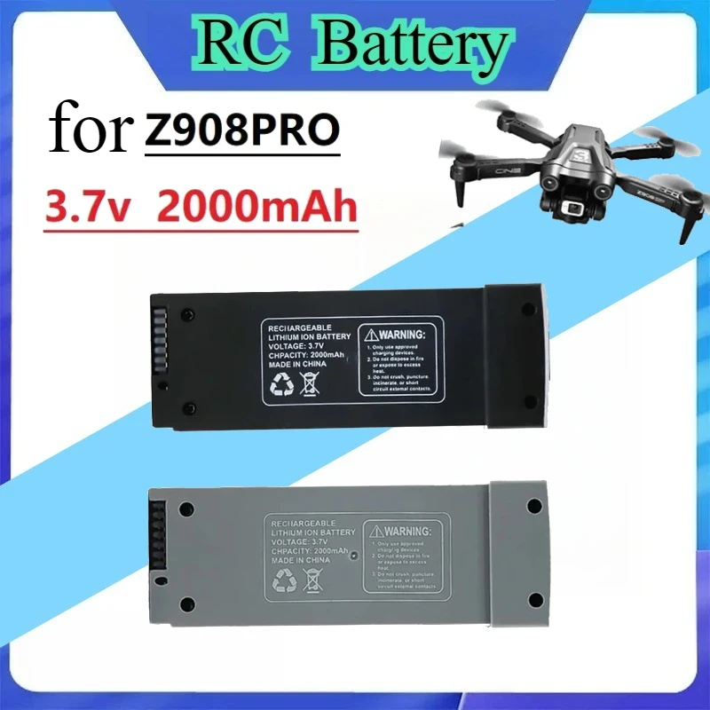 

New 3.7V 2000mAh Lipo Battery for Z908 Pro RC Drone Quadcopter Replacement Accessory