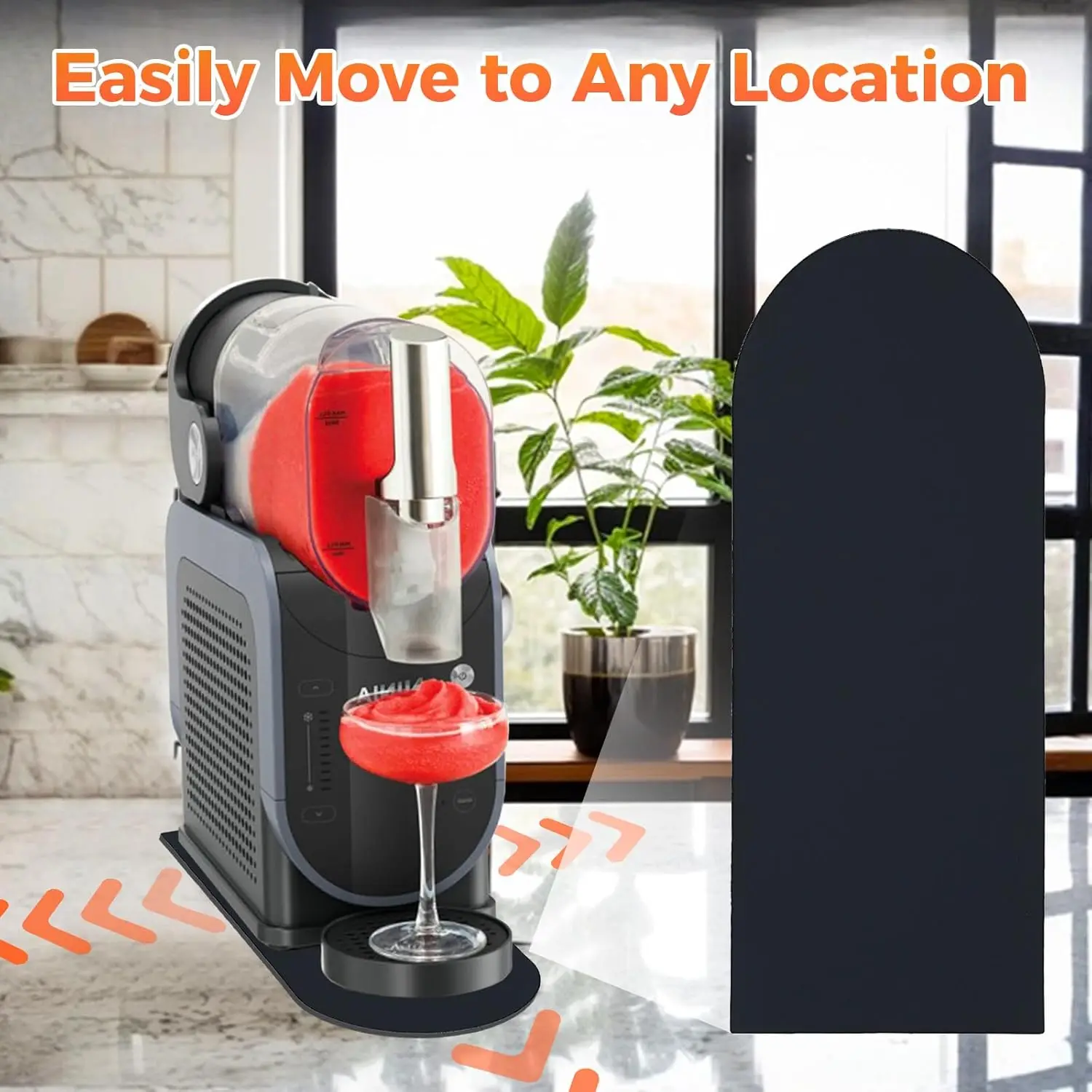 Sliding Pad fit for Ninja Slushie Machine FS301 FS300 FS301C 2-sided Non-Slip & Smooth Move Mat Easy Moving Frozen Drink Device