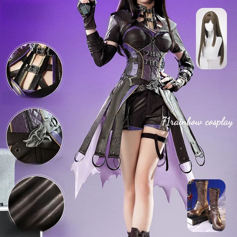 

FC6Hunter Heroine Cosplay Love and Deepspace Heroine Night Cosplay Costume Woman Halloween Uniforms Sets Wig Shoes Clothes @FC8！