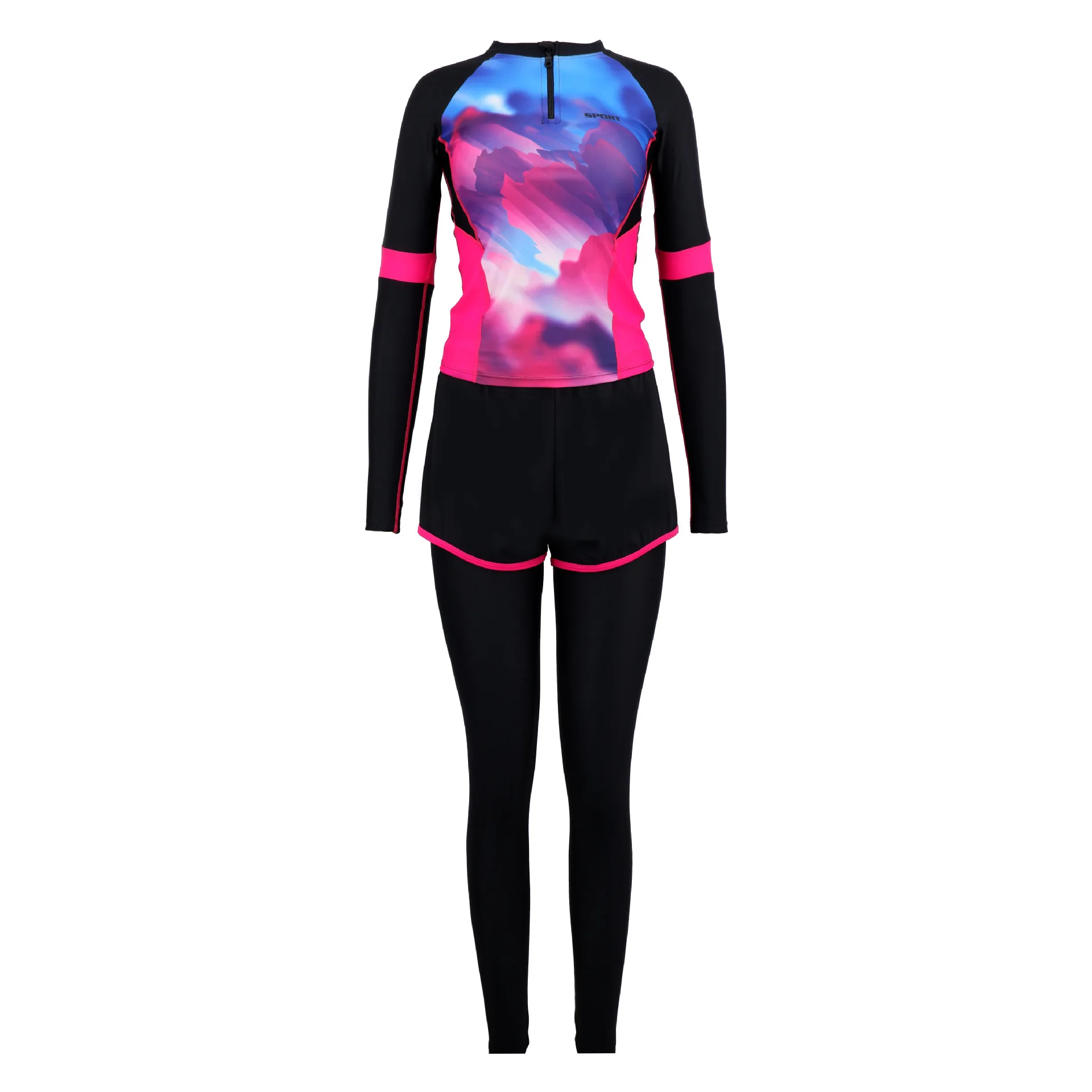 

Купальник из двух частей для всего тела, костюм для дайвинга для женщин, тонкий гидрокостюм, гидрокостюм, защита от ультрафиолета, рубашка для серфинга с длинными рукавами