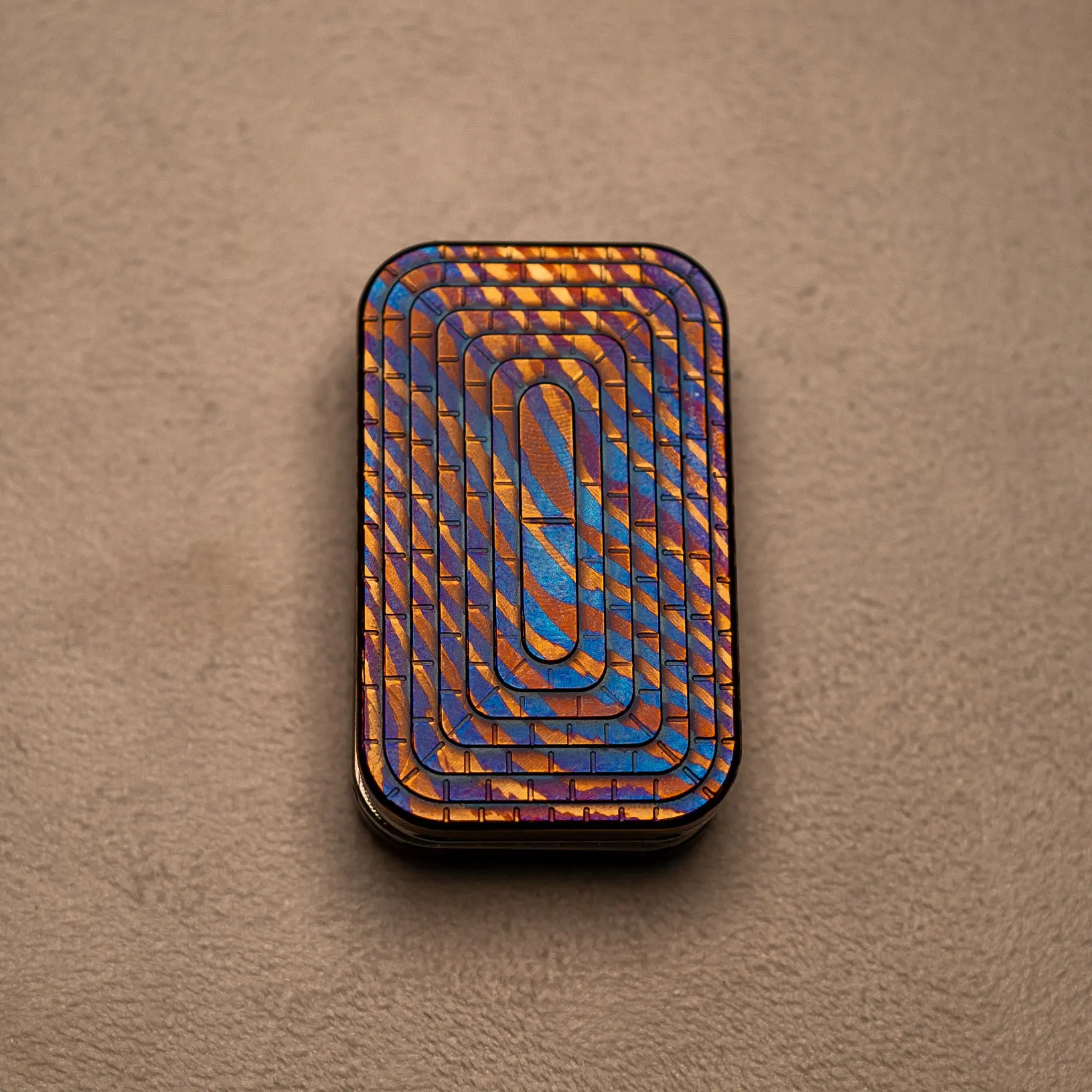 Used EDC Z2 Sound Emperor Unlimited EDC Decompression Toy, Titanium Horse Braided Pattern with Zirconium Alloy Baseplate