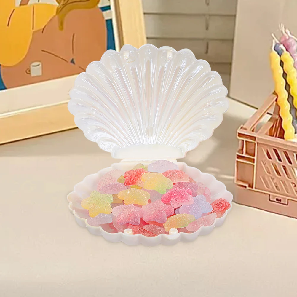 

10pcs Seashell Candy Boxes Elegant Party Containers Wedding Favors Jewelry Storage Compact Size Material Chocolate