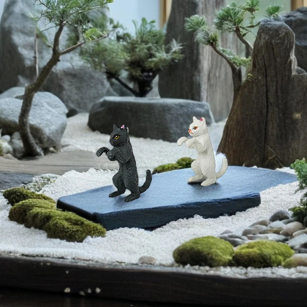 

6 Pcs Small Cat Figurines Fish Tank Decoration Mini Animal L scaping Aquarium naments Cute Home Decor Durability