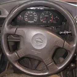 Custom DIY Car Steering Wheel Cover for Nissan Patrol Y61 1998-2002 Braid Sports Style Steering Wheel Cover Accessory