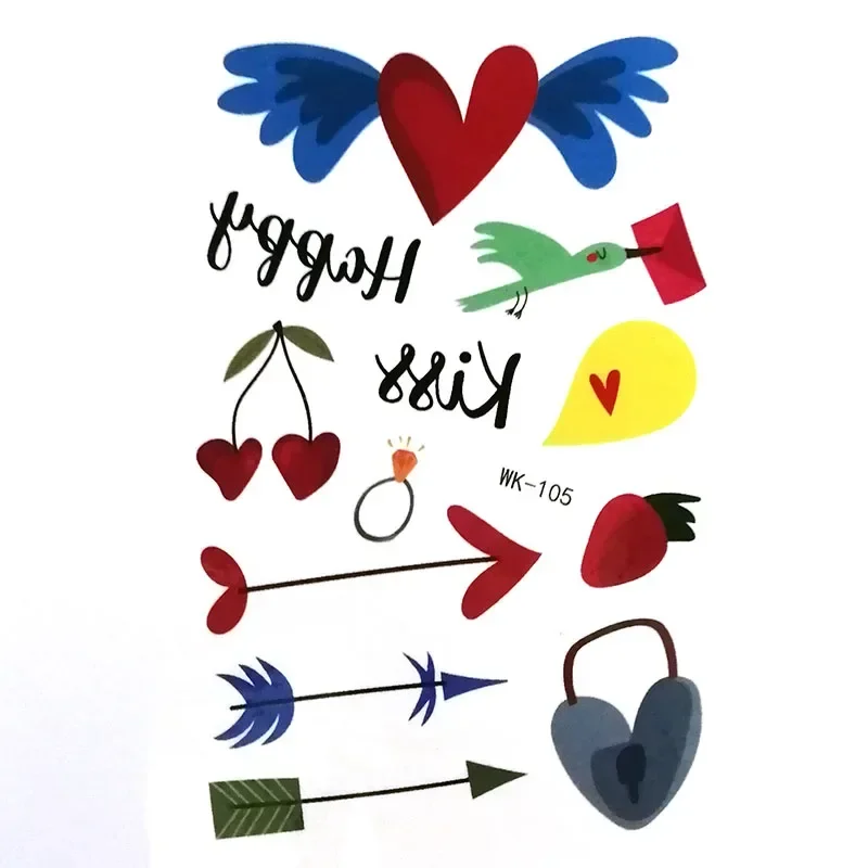 10Pcs/lot Cute Stickers Cartoon Kids Temporary Tattoo Sticker Body Sticker Tattoos