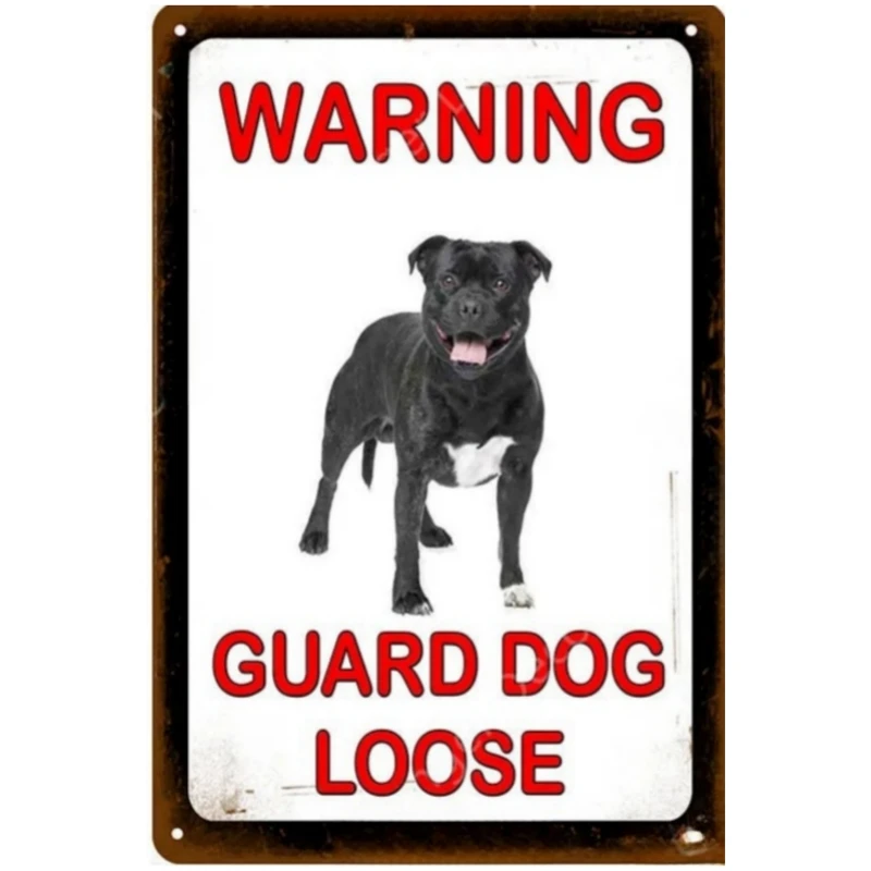 Warning Danger Metal Signs, Vintage Wall Plaque, Dog, Cat Poster, Pub, Bar, House Painting, Man Cave Decor